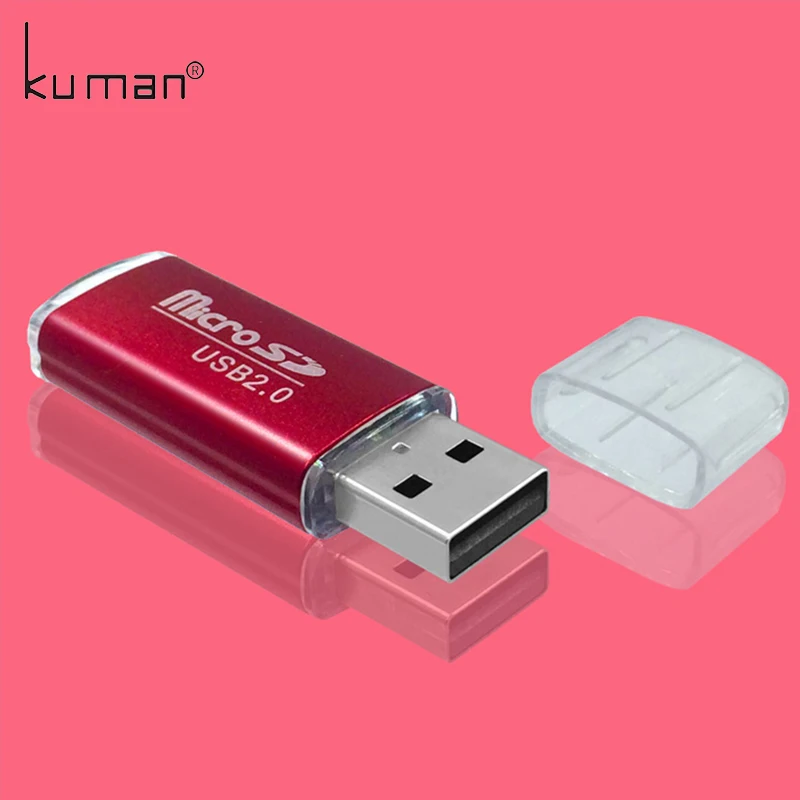 Kuman 2.0 Mini Card Reader USB Interface with Micro SD TF Card Slot