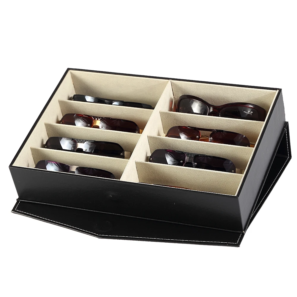 Buy Free Shipping Black Fabric 8 Slots Eyewear Storage