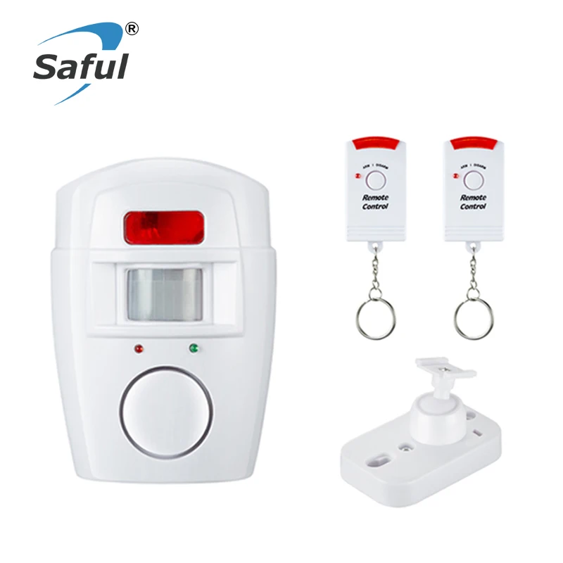 

100 pcs Home Security PIR Alert Infrared Sensor Anti-theft Motion Detector Monitor Wireless Alarm system+2 remote controller
