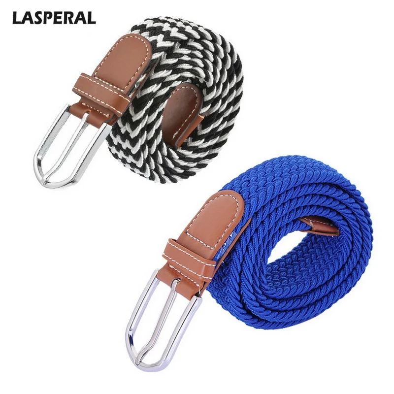 LASPERAL Summer Fashion New Unisex Elastic Braided Elastic Belt Belt Canvas Belt Adjustable