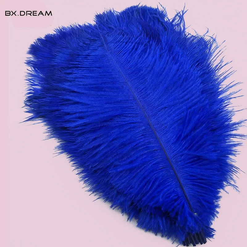50 pieces / batch of 12 14 inches / 30 35 cm navy blue ostrich feather