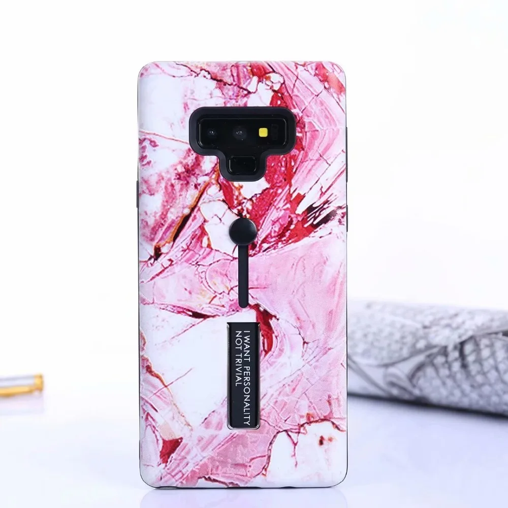 Новый чехол для Samsung S9 модный мраморный силиконовый с кольцом телефона Note9 S10