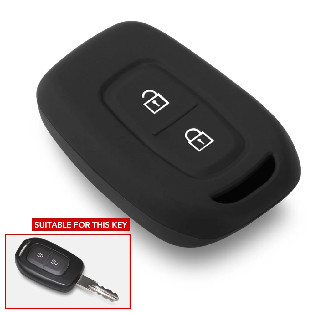 

Silicone rubber car key cover case shell set for Renault Duster dacia scenic master megane 2 button remote key cover