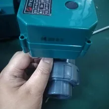 Без штурвал задвижки CTF-001 10NM CR01 CR02 5 В, 12 В, 24 В постоянного тока, DC9-35V DN15 DN20 DN25 Союза BSP NPT Моторизованный ПВХ шаровой клапан для воды