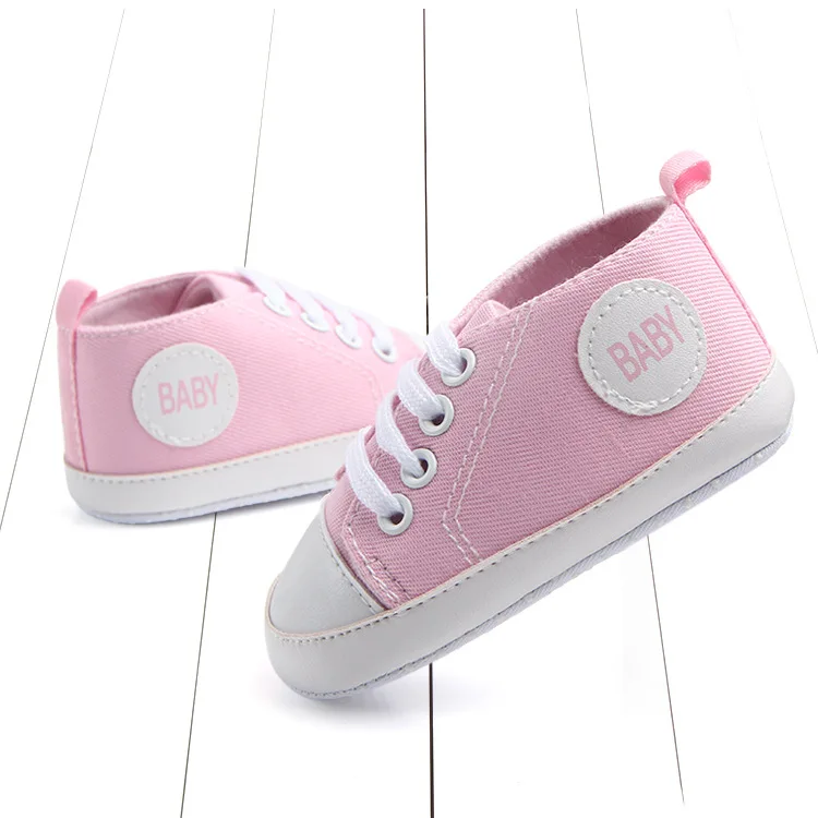 Branded Newborn Sneakers Baby girls Boys Lace-up Canvas Shoes Active All Star Zapatos Bebe Toddler Shoes Infantil Sapatos