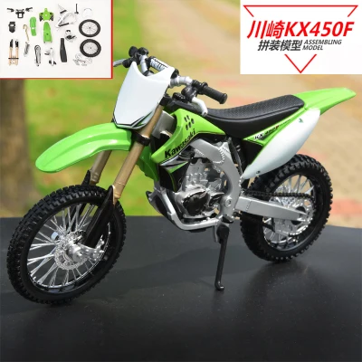 1/12 масштаб Brinquedos Diy сборка модель мотоцикла Игрушка Kawasaki Kx-450f головоломка для ребенка подарок или Коллекция с коробкой diy001 - Цвет: as the picture