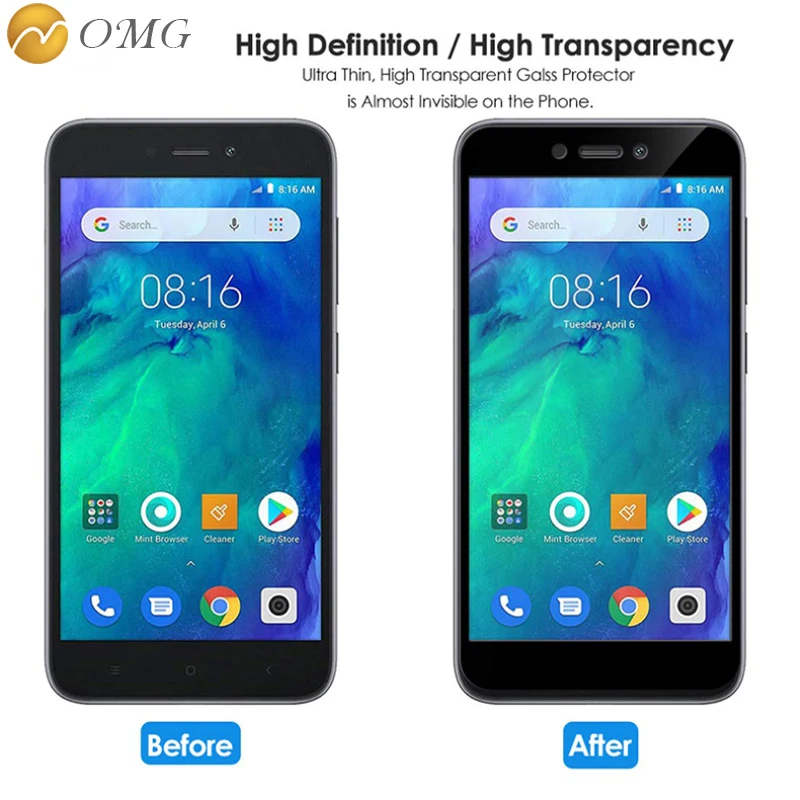 OMG изогнутый край 9D закаленное стекло для Xiaomi Redmi Go защита экрана|Защитные стёкла