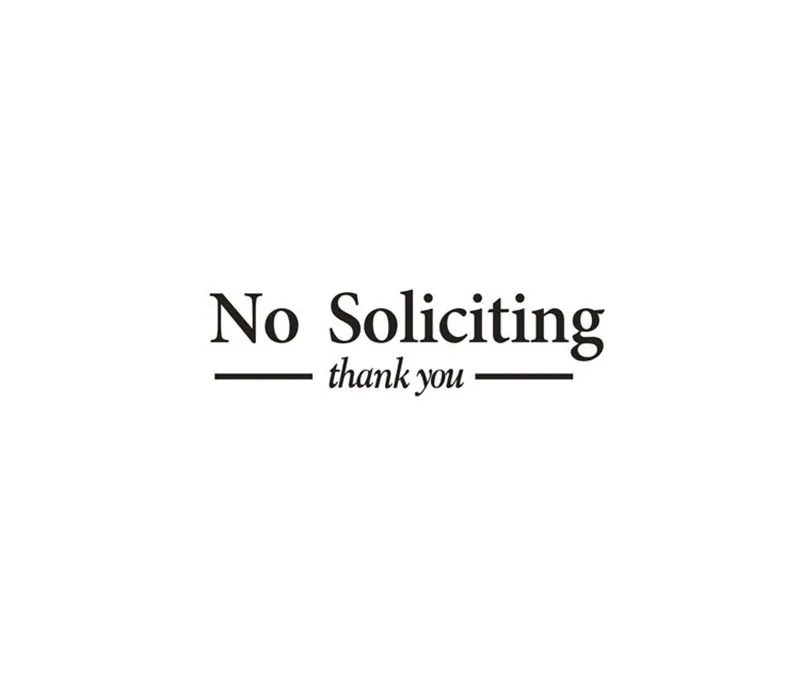 

28*7.5cm Art Design PVC Wall Stickers Simple No Soliciting Rumors Wall Stickers Home Art Door Decoration Wall Stickerss