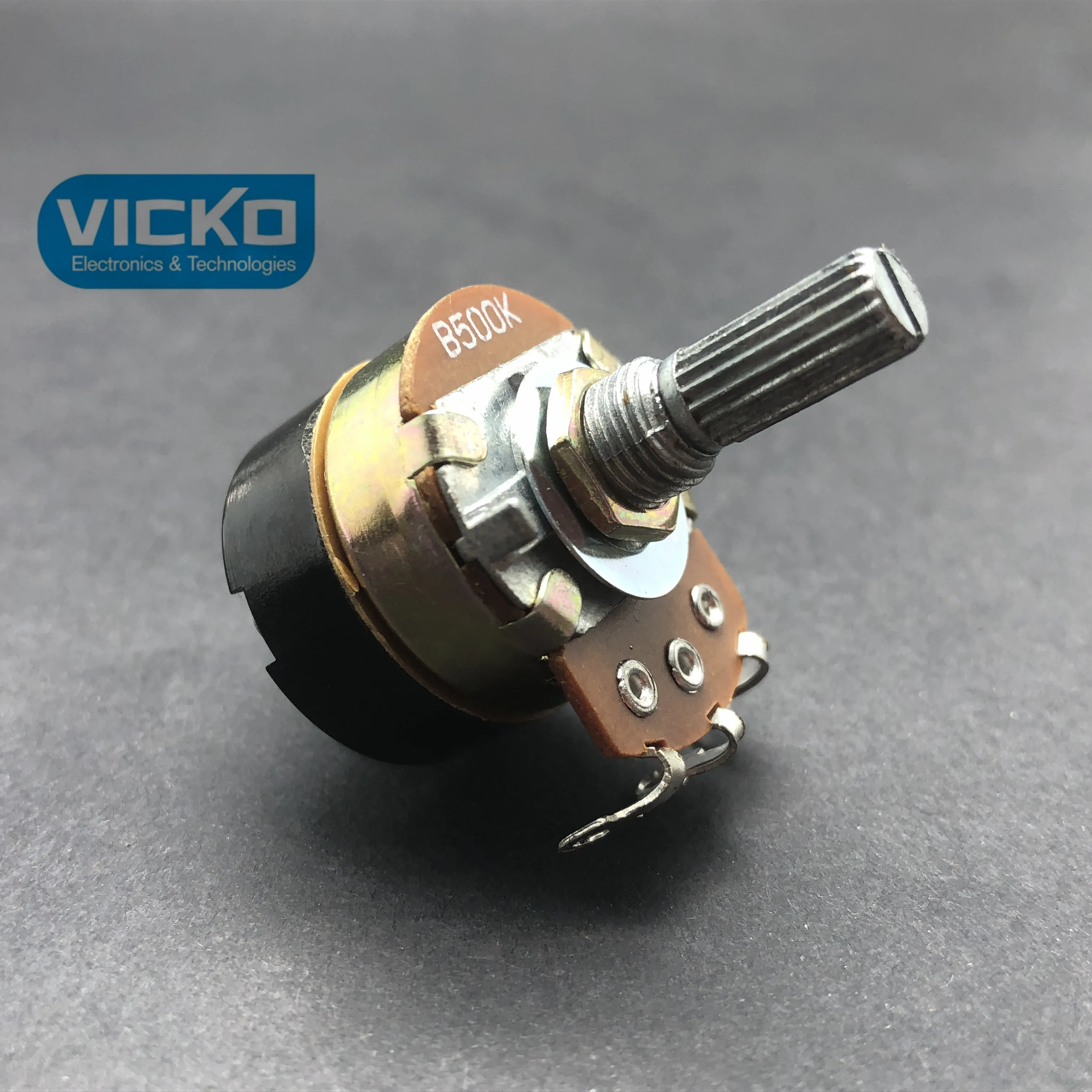 

[YK] K1382S dimming potentiometer single B500K with switch shaft length 20MM adjustable resistance switch