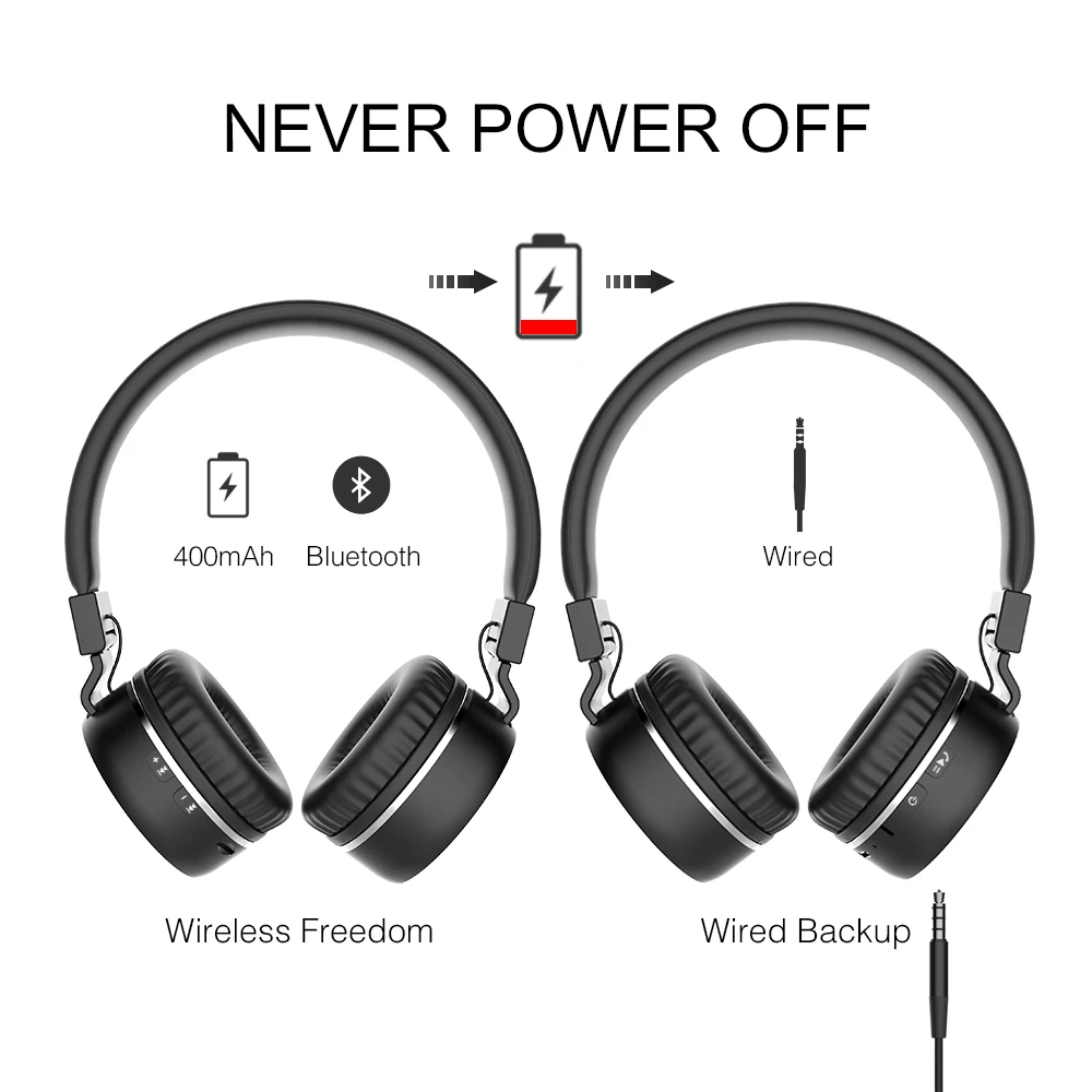 Беспроводные Складные Bluetooth наушники беспроводная гарнитура 4 1 с микрофоном для