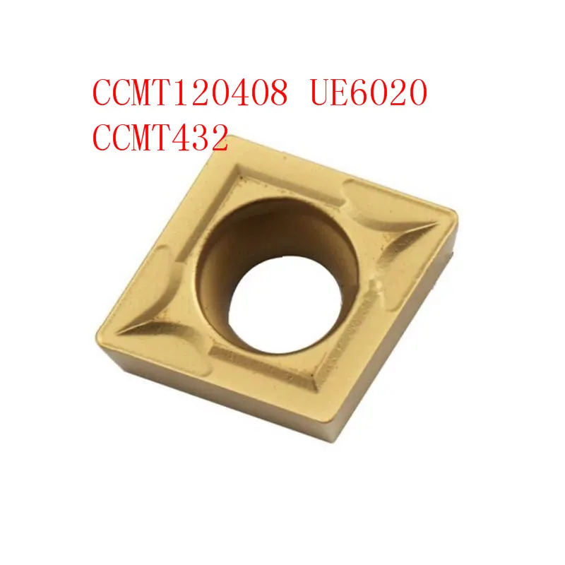 

20PCS CCMT120408 / CCMT432 VP15TF / UE6020 CNC stainless steel cutter tungsten carbide blade R0.8 lathe cutter