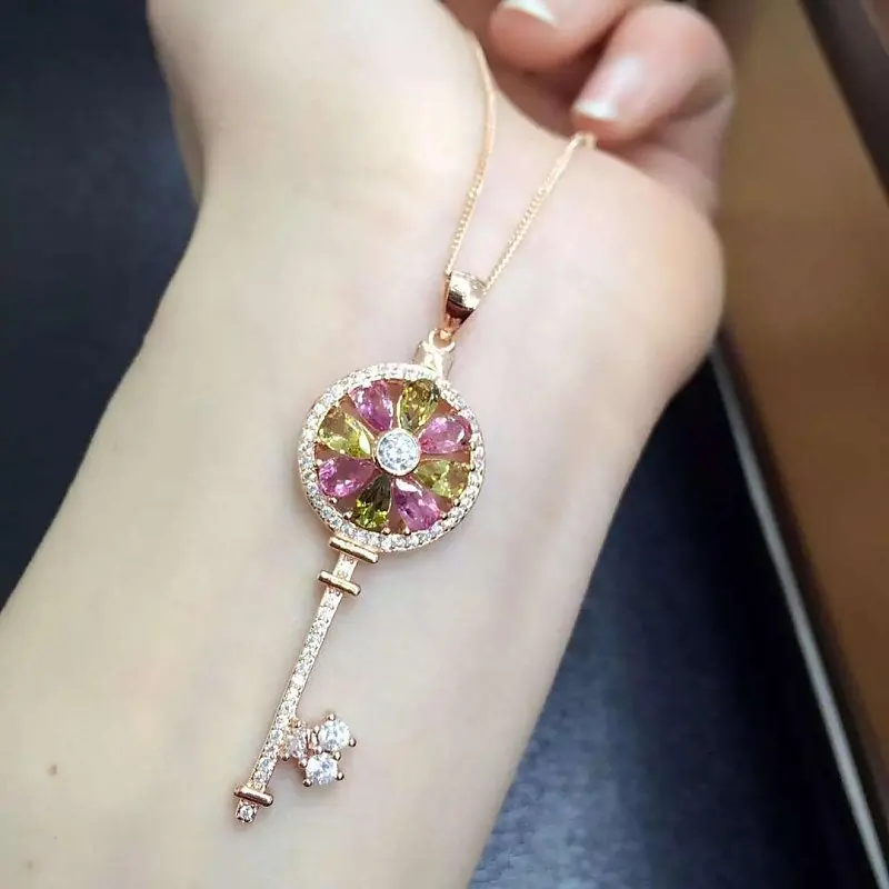 

Collier Qi Xuan_Tourmaline Stone Fashion Pendant Necklaces_Tourmaline Necklaces_Quality Guaranteed_Manufacturer Directly Sale