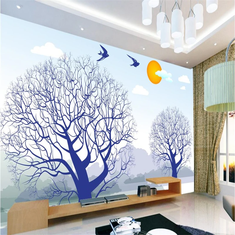 beibehang tree abstraction wall paper 3d mural decor backdrop Photo wallpaper for living room Restaurant wall painting murals