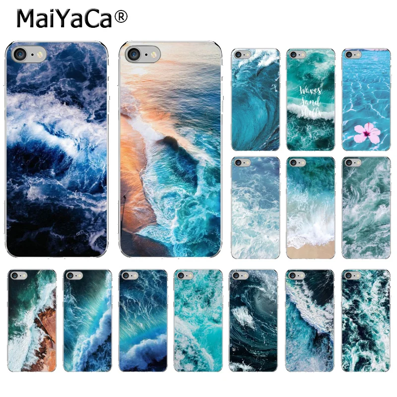 Чехол MaiYaCa Blue sea DIY с красивыми рисунками для телефонов iPhone 7 7plus X XS MAX 6 6S 8 8Plus 5 5S XR