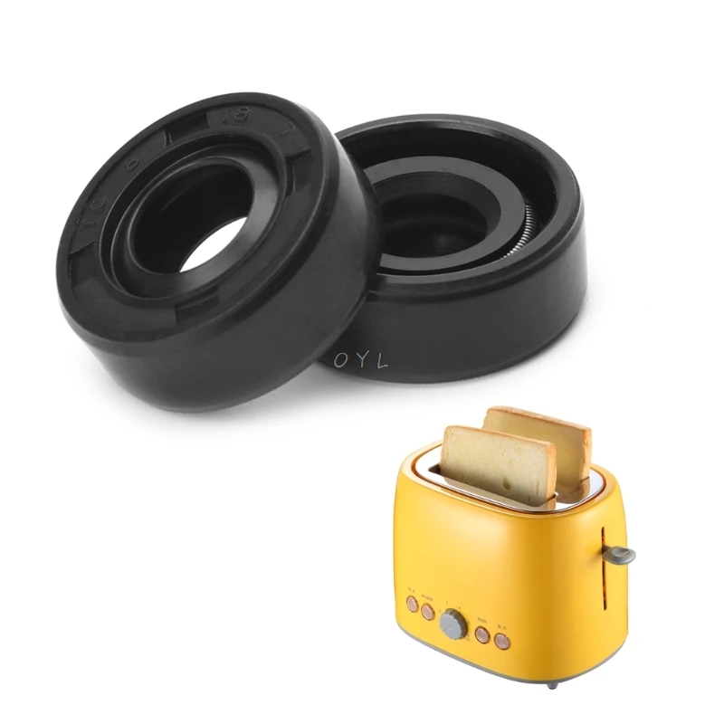 8x18x7mm Wearable Breadmaker Sorbet Machine Blender Repair Parts Oil Seal Ring Home Applicance Kitchen Helper 2pcs/set