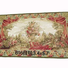 3,4 'X5. 7' шерсть гобелен Обюссон ручной работы квадратный гобелен ковер настенный гобелен