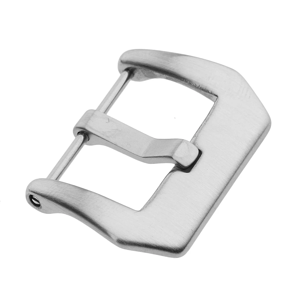 Brushed Finish Stainless Steel Watch Bands Buckle Screw In Pin Clasp 18mm-26mm Replace