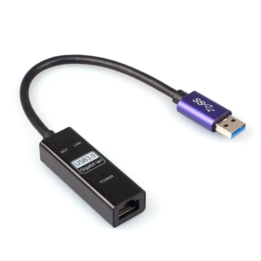  High Quality USB 3.0 Gigabit Ethernet RJ45 External Network Card LAN Adapter 10/100/1000Mbps Free Shipping 