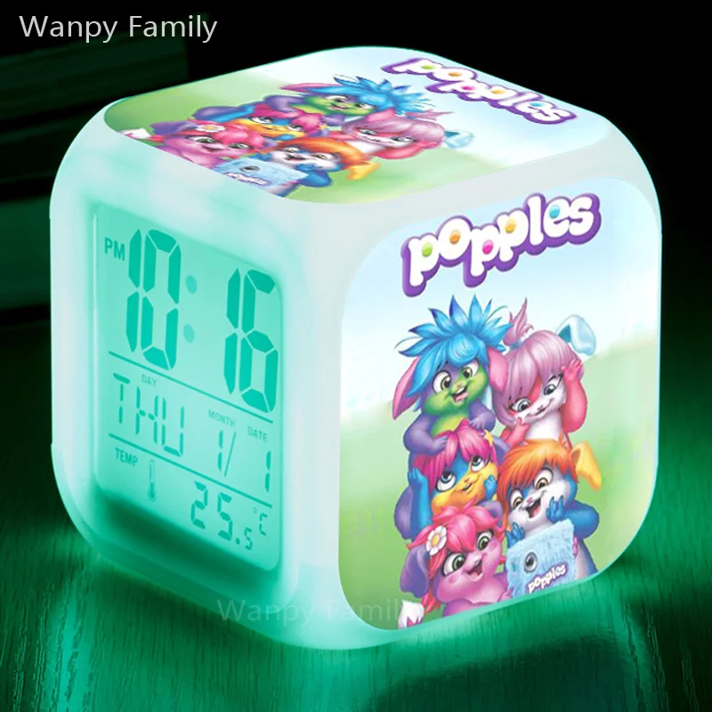 Popples Alarm Clocks,Glowing LED Color Change Digital alarm clocks For