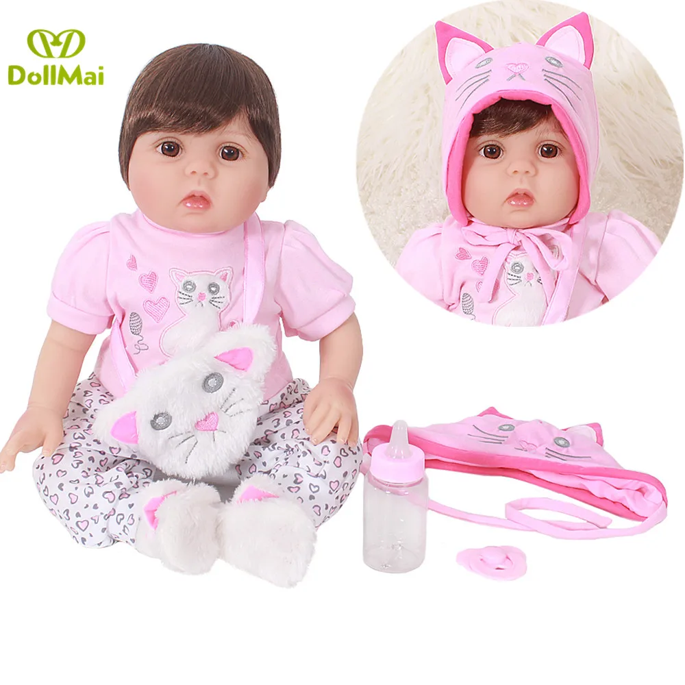 Bebe boneca reborn menina 20 &quot50 см силиконовые куклы-игрушки для девочек подарок детей куклы