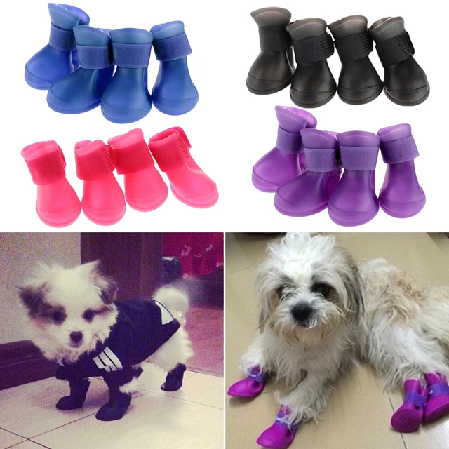 Pet Yorkie Dog Shoes Waterproof Rain Shoes for Small Dogs Breeds Pet
