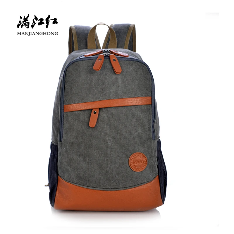 

Large Capacity Vintage Canvas Travel Backpack Men Patchwork Leather Men Laptop Backpack 14 Inch Casual School Bags For Boys 1125