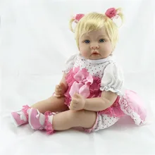 22 inch 55 cm Silicone baby reborn dolls Children s toys New love silicone doll Festival