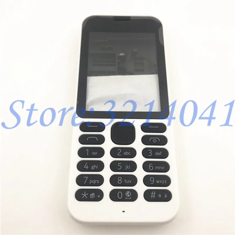 Пластиковый полный корпус для Nokia 215 полный корпус для мобильного телефона чехол+ английская клавиатура+ логотип