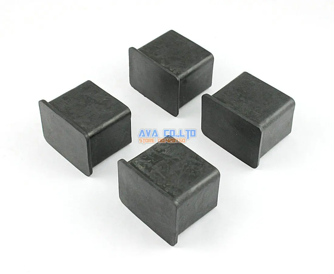 20 Pcs 20 x 30mm Rectangle Rubber Furniture Chair Table Feet Leg Cover Protector 