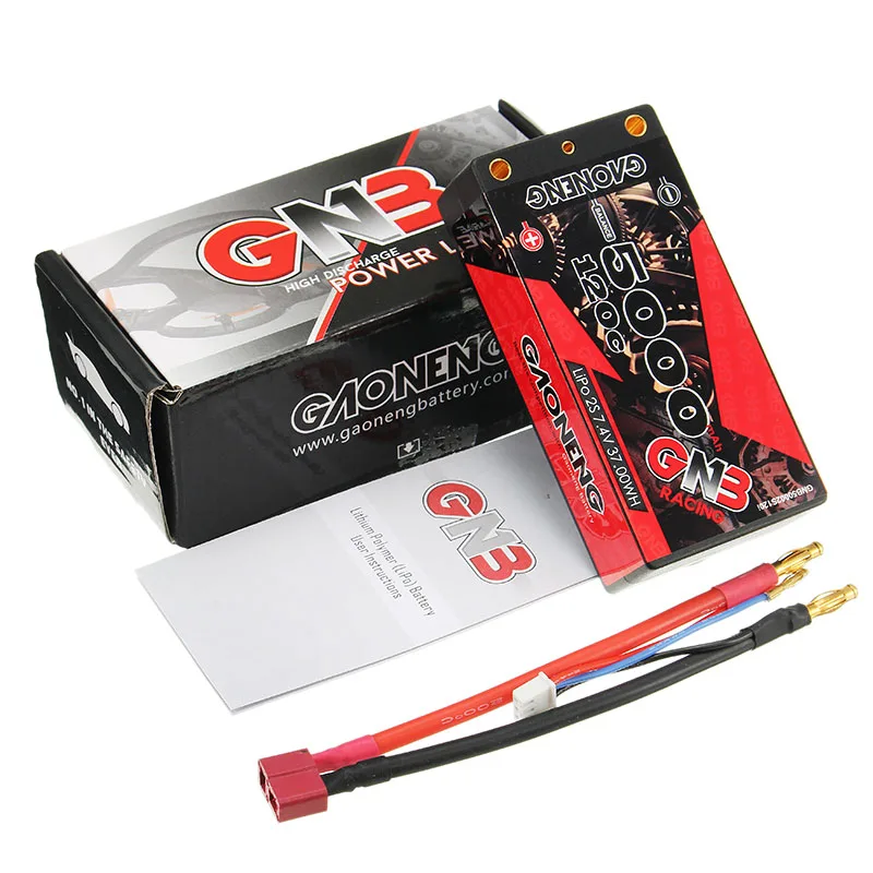 Gaoneng GNB 7,4 V 5000mAh 2S2P 120C 37,5 WH перезаряжаемая Lipo батарея для 1/10 RC автомобильные аксессуары запасные части DIY