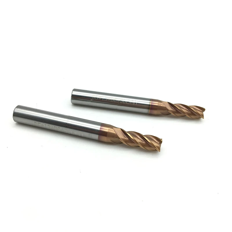 5pcs Cutting HRC60 4 Flute 1mm 1.5mm 2mm 2.5mm 3mm 4mm 5mm 6mm *50L Alloy Carbide Milling Tungsten Steel Milling Cutter End Mill
