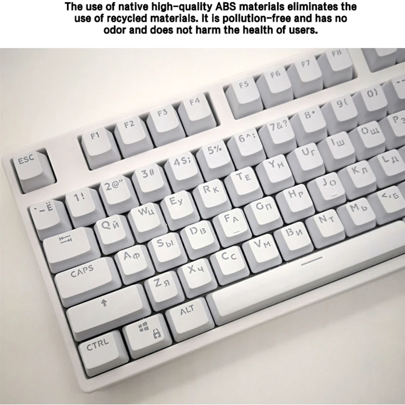Черно белые АБС клавиши Languag и PBT английские для Cherry MX механические колпачки