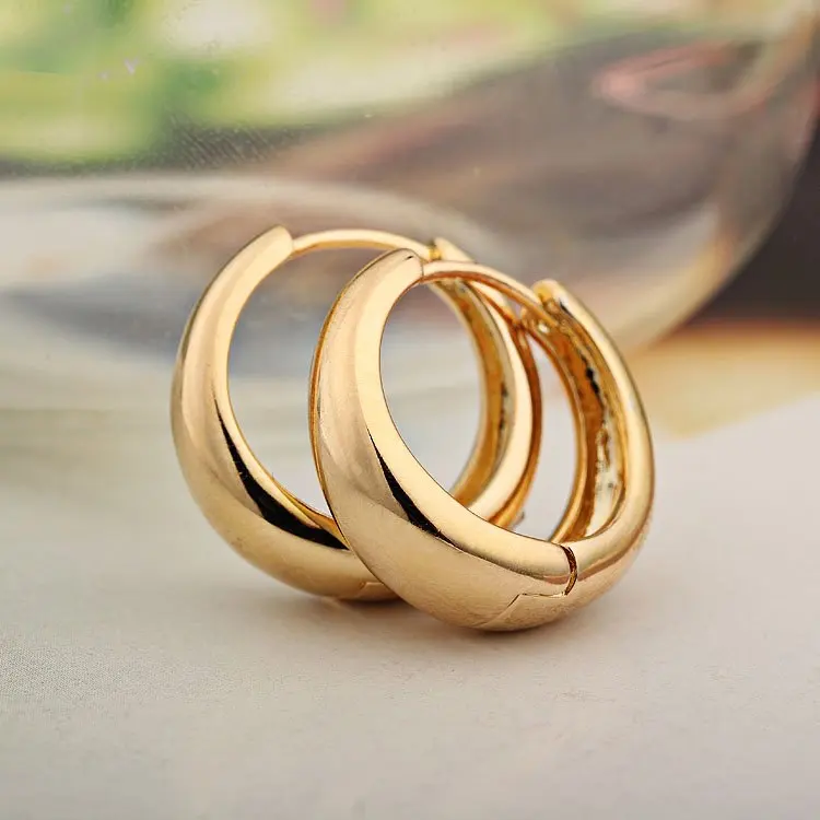 

6pairs Lot Wholesale Gold Plated Hoop Earrings For Women Gold Earring Brincos Ouro 18K Ohrringe Boucle Doreille Orecchini EH1804