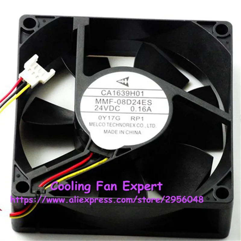 MMF 08D24ES RP1 Вентилятор охлаждения инвертора DC 24V 0.16A 8025 8CM 80*80*25mm 3 провода|Запасные