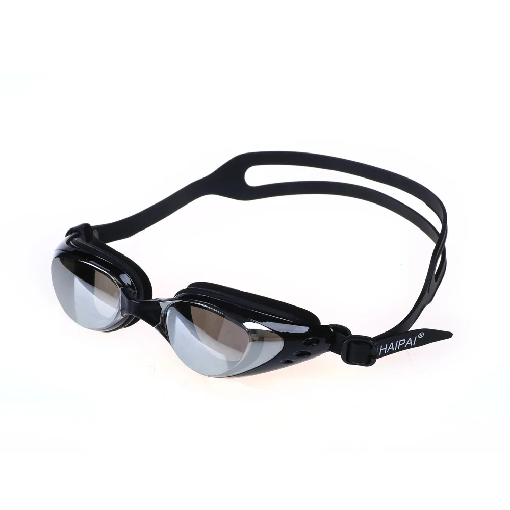 Очки для плавания близорукость Анти-туман для мужчин и женщин Lunette Piscine Adulte близорукость очки для плавания УФ Анти-туман близорукость-1,5~-6,0 - Цвет: Черный