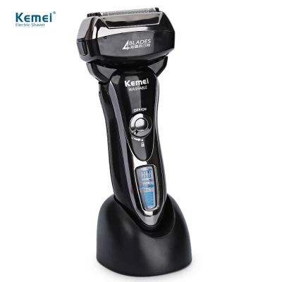 

Kemei KM-5568 IPX6 Washable Reciprocating 4 Blades Rechargeable Electric Shaver