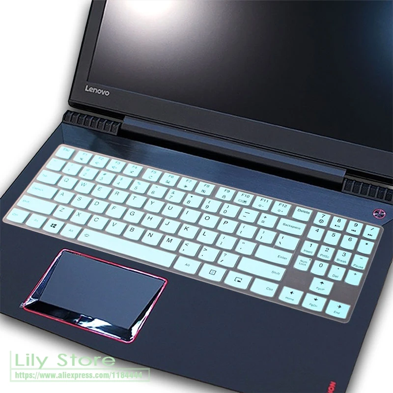 Силиконовая клавиатура защитная оболочка покрытие для 15,6 ''lenovo Легион Y720 Y540 Y530 Y520 R720 Y7000(15'') Y730 Y740(17 '' - Цвет: whiteblue