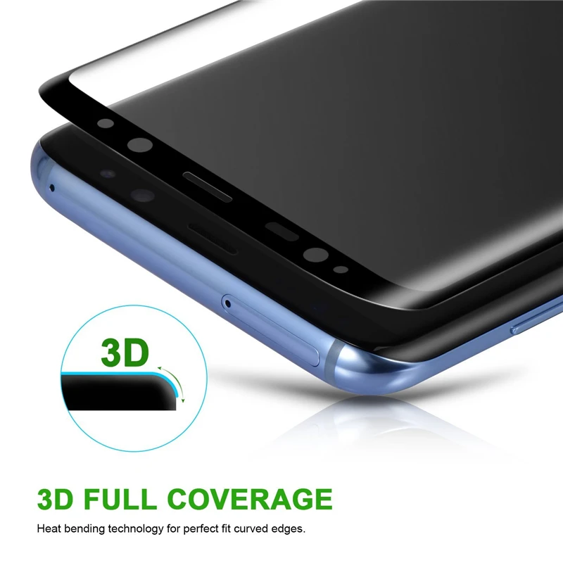 3D закаленное стекло для защиты экрана Samsung Galaxy S7 Edge S8 S9 Plus Note 8 чехол телефона S8plus