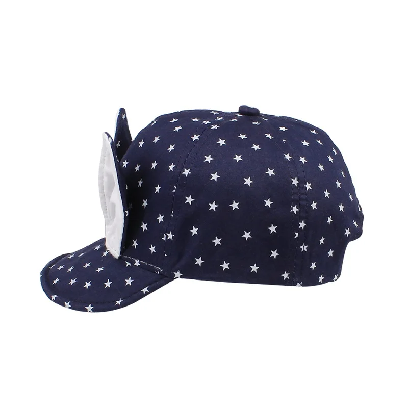 Cute Cartoon Baby Cap Rabbit Ears Baby Sun Hat For Girls Star Print Cotton Baby Hat Spring Summer Infant Cap Baby Boys Clothing (20)