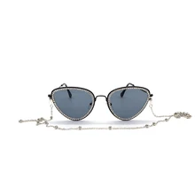 Cat Eye Metal Frame Sunglasses Rhinestone Chain Vintage Mirrored Women Fashion Metal Frame Flat Lens Cat-Eye Sunglasses Cat Eye Metal Frame Sunglasses Rhinestone Chain Vintage Mirrored Women Fashion Metal Frame Flat Lens Cat-Eye Sunglasses