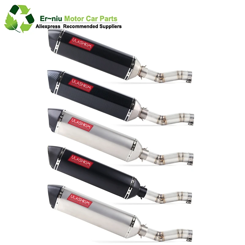 

K7 GSXR 600 750 GSXR700 GSXR750 Motorcycle Exhaust Muffler Middle Link Pipe Full System Slip On For Suzuki GSX R600 R700 R750 K7