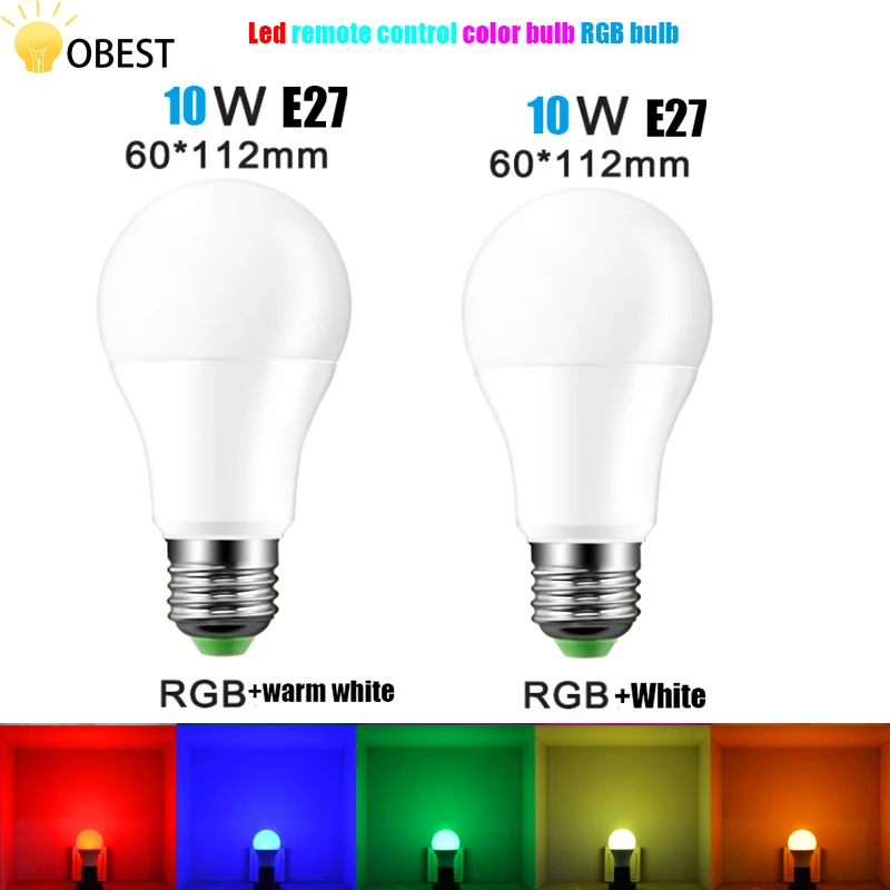 E27 10 W RGB светодиодный лампы Lights16 Цвет Волшебная лампочка светодиодный ночь лампа освещения с регулируемой яркостью свет этапа/24key ИК-пульт