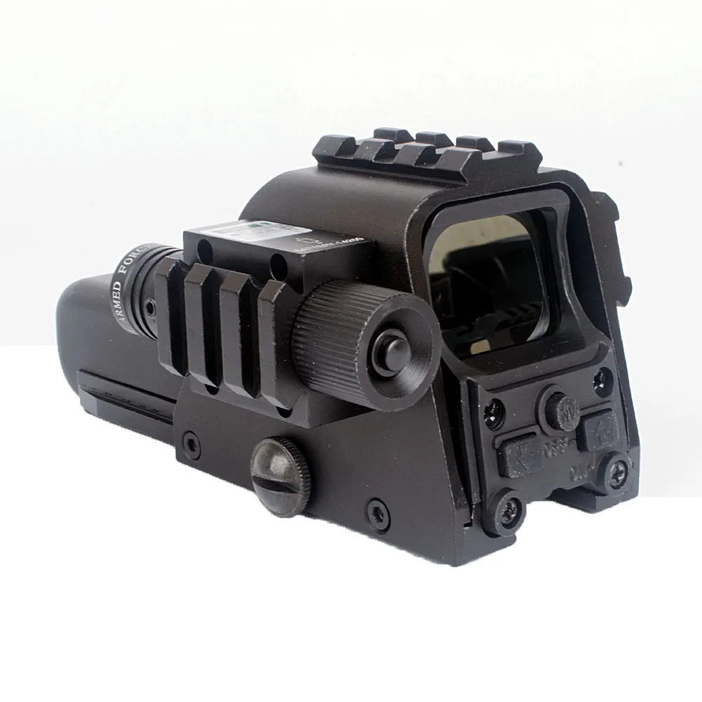 

WIPSON New Tactical Red and Green Reflex Holographic Dot Sight With Green Laser Beam and 3pcs 20mm Side Rail For Outdoor Hunting
