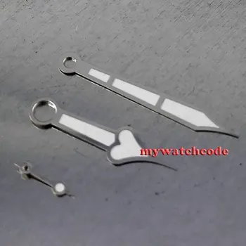 

silver rim white gun Hands fit style 6497 6498 movement mens watch 21