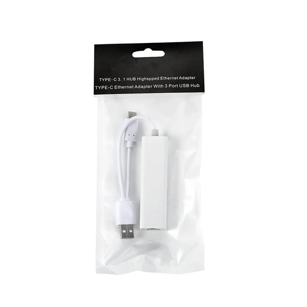 Двойной интерфейс USB A/USB 3 1 Type C до портов 2 0 концентратор с RJ45 10/100 Мбит/с сетевой