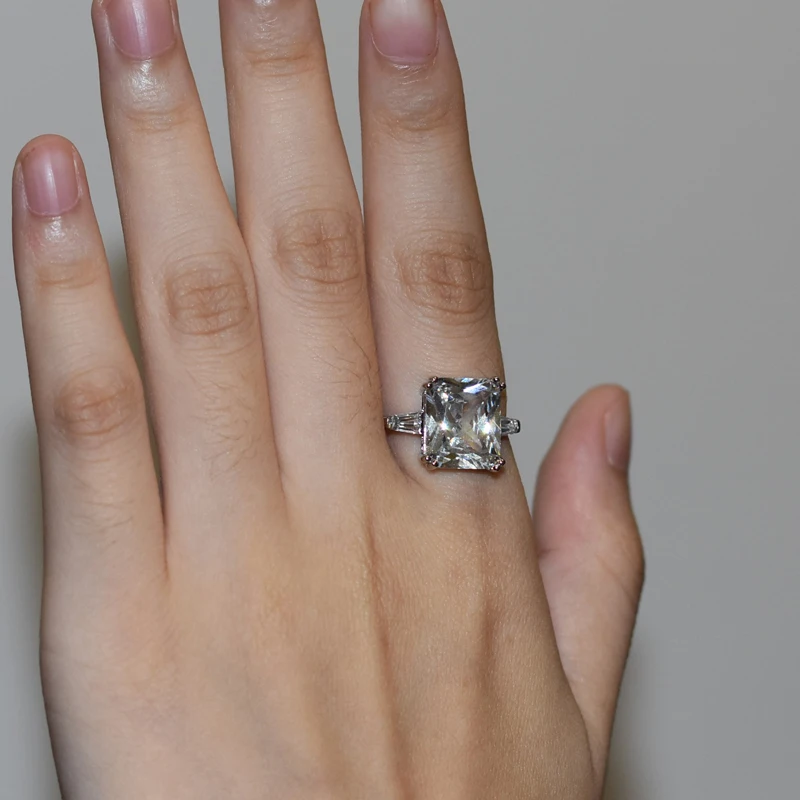 

Fashion Simple Square Zircon Ring for Women bijoux femme Shiny AAA Zircon Wedding Engagement Female Ring Bride Party Jewelry