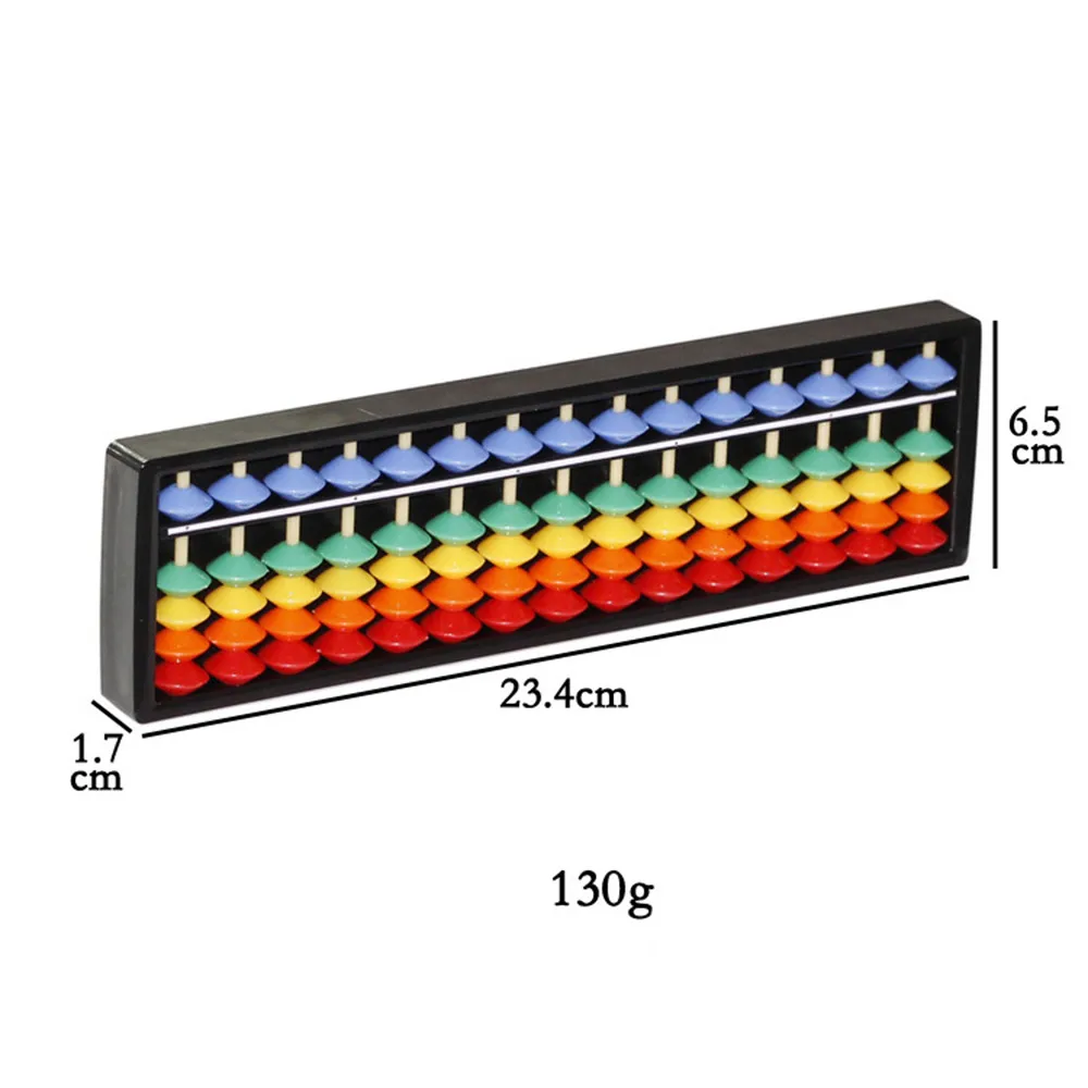 Пластиковые стержни Abacus, разноцветные бусины, арифметические счеты соробан, детские математические инструменты, игрушки, китайские игрушечные счеты, Обучающие счеты - Цвет: 15 rods