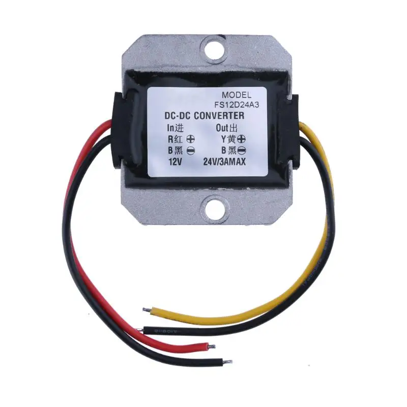 

DC-DC 12V to 24V 3A 72W Car Booster Module Power Converter Waterproof Overcurrent Protection Car Power Inverter Converter