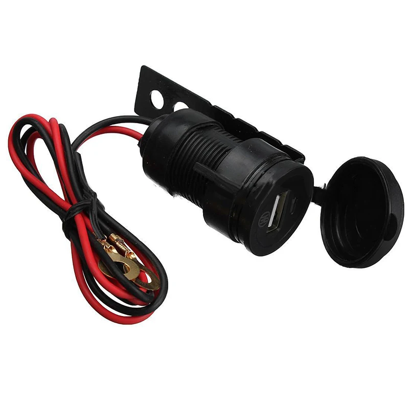 

Plastic Motorcycle USB Charger DC Mobile Phone Replace Accessory 12V Black New