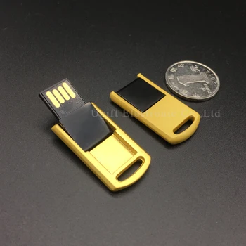 

Trangee Mini USB Flash Drive 4GB 8GB 16GB 32GB Golden USB 2.0 Memory Stick Finger Pen Drive